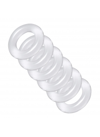 Комплект из 6 прозрачных эрекционных колец Ring Master Custom Ball Stretcher Kit - XR Brands - в Новокузнецке купить с доставкой
