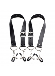 Ремни с зажимами для половых губ Spread Labia Spreader Straps with Clamps - XR Brands - купить с доставкой в Новокузнецке