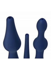 Набор из 3 универсальных насадок для анального душа Universal 3 Piece Silicone Enema Attachment Set - XR Brands - купить с доставкой в Новокузнецке