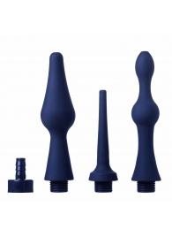 Набор из 3 универсальных насадок для анального душа Universal 3 Piece Silicone Enema Attachment Set - XR Brands - купить с доставкой в Новокузнецке