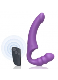 Фиолетовый безремневой страпон Straples Strap-On Dildo - Erokay - купить с доставкой в Новокузнецке