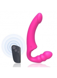 Розовый безремневой страпон Straples Strap-On Dildo - Erokay - купить с доставкой в Новокузнецке