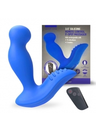 Синий вибромассажер простаты 3,5’’ Remote Control P-spot Massager - 12,5 см. - Erokay - в Новокузнецке купить с доставкой