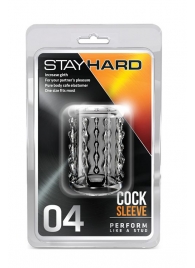 Прозрачная насадка с бороздками STAY HARD COCK SLEEVE 04 CLEAR - Blush Novelties - в Новокузнецке купить с доставкой