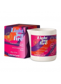 Массажная свеча Light My Fire с ароматом моной - 80 мл. - Love to Love - купить с доставкой в Новокузнецке