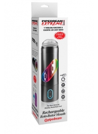 Перезаряжаемый мастурбатор-ротик Extreme Toyz Rechargeable Roto-Bator Mouth - Pipedream - в Новокузнецке купить с доставкой