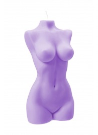 Фиолетовая интерьерная свеча в форме женского торса - 850 гр. - Pecado - купить с доставкой в Новокузнецке