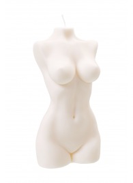 Белая интерьерная свеча в форме женского торса - 850 гр. - Pecado - купить с доставкой в Новокузнецке