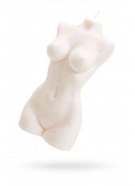 Белая интерьерная свеча в форме женского торса - 850 гр. - Pecado - купить с доставкой в Новокузнецке