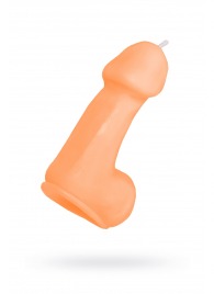 Оранжевая свеча в форме пениса - 47 гр. - Pecado - купить с доставкой в Новокузнецке