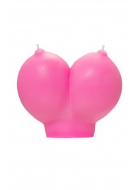 Розовая свеча «Сиськи» - 150 гр. - Pecado - купить с доставкой в Новокузнецке