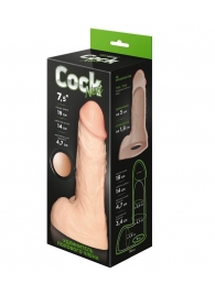 Телесный фаллоудлинитель с мошонкой Cock Next - 19 см. - LOVETOY (А-Полимер) - в Новокузнецке купить с доставкой