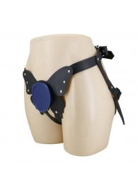 Синие трусики харнесс с платформой Caludio II - Baile - купить с доставкой в Новокузнецке