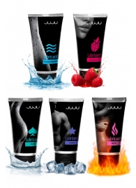 Набор из 5 лубрикантов JUJU (увлажняющий, Hot+, Long, Anal, малина) - JuJu - купить с доставкой в Новокузнецке