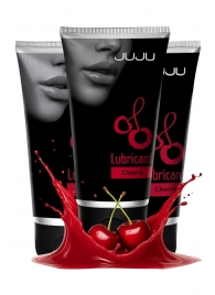 Набор из 3 съедобных лубрикантов JUJU со вкусом вишни - JuJu - купить с доставкой в Новокузнецке