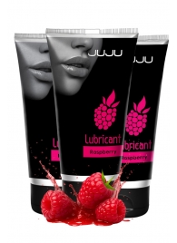 Набор из 3 съедобных лубрикантов JUJU со вкусом малины - JuJu - купить с доставкой в Новокузнецке