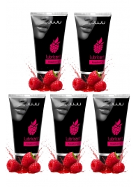 Набор из 5 съедобных лубрикантов JUJU со вкусом малины - JuJu - купить с доставкой в Новокузнецке