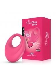 Розовое интерактивное эрекционное виброкольцо Leo - Easy toys - в Новокузнецке купить с доставкой
