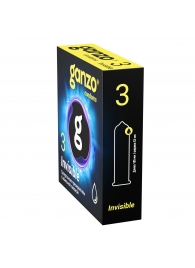 Супертонкие презервативы Ganzo Invisible - 3 шт. - Ganzo - купить с доставкой в Новокузнецке
