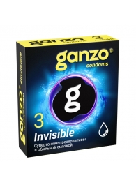 Супертонкие презервативы Ganzo Invisible - 3 шт. - Ganzo - купить с доставкой в Новокузнецке