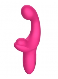 Розовый вибратор с функцией постукивания - 18 см. - Secwell купить в Новокузнецке с доставкой в Orgasmix.ru Розовый вибратор с функцией постукивания - 18 см. - Secwell