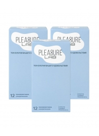 Набор из 3 упаковок ультратонких презервативов Pleasure Lab (по 12 шт.) - Pleasure Lab - купить с доставкой в Новокузнецке