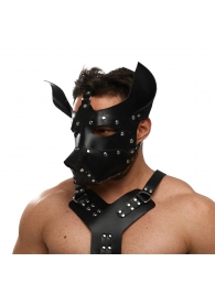 Черная кожаная маска «Собака» - Crazy Handmade - купить с доставкой в Новокузнецке