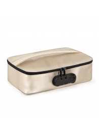 Золотистая сумочка для хранения игрушек Discreet Box - Dorcel - купить с доставкой в Новокузнецке