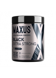 Черные утолщенные презервативы MAXUS Extra Strong с железным кейсом - 15 шт. - Maxus - купить с доставкой в Новокузнецке