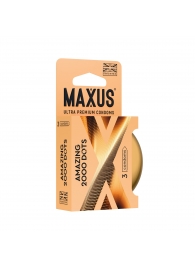 Точечные презервативы MAXUS 2000 Amazing Dots с железным кейсом - 3 шт. - Maxus - купить с доставкой в Новокузнецке