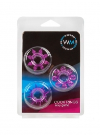 Набор из 3 лиловых эрекционных колец различной формы - Erowoman-Eroman - в Новокузнецке купить с доставкой Набор из 3 лиловых эрекционных колец различной формы - Erowoman-Eroman - в Новокузнецке купить с доставкой
