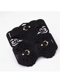 Фигурный набор для БДСМ-игр с узорами и золотистой фурнитурой - Crazy Handmade - купить с доставкой в Новокузнецке