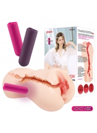 Мастурбатор-вагина с вибрацией Jenny Onahole edition 005 - KOKOS - в Новокузнецке купить с доставкой