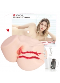 Мастурбатор-полуторс с двойным слоем материала и вибрацией Jenny Onahole Real Vagina - KOKOS - в Новокузнецке купить с доставкой Мастурбатор-полуторс с двойным слоем материала и вибрацией Jenny Onahole Real Vagina - KOKOS - в Новокузнецке купить с доставкой