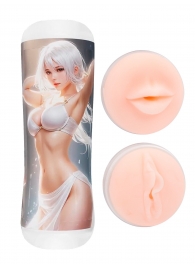 Двусторонний мастурбатор в колбе аниме - вагина и ротик - Tokyo Style - в Новокузнецке купить с доставкой