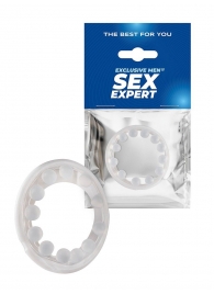 Эрекционное кольцо со стимулирующими шариками на поверхности - Sex Expert - в Новокузнецке купить с доставкой
