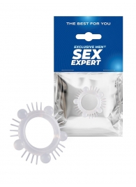 Эластичное эрекционное кольцо с шишечками и шипами - Sex Expert - в Новокузнецке купить с доставкой