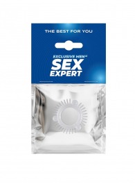 Эластичное эрекционное кольцо с 3 шариками и шипами - Sex Expert - в Новокузнецке купить с доставкой