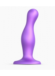 Фиолетовая насадка Strap-On-Me Dildo Plug Curvy size M - Strap-on-me - купить с доставкой в Новокузнецке