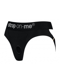 Черные трусики для насадок Heroine Lingerie Harness - size XL - Strap-on-me - купить с доставкой в Новокузнецке