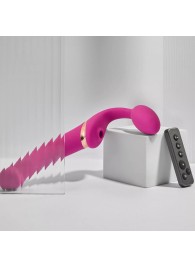 Ярко-розовый безремневой страпон Multi Orgasm Bendable Strap-On size XL с клиторальной стимуляцией - Strap-on-me - купить с доставкой в Новокузнецке