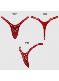 Красный пояс для фиксации насадок Strap-On-Me Leatherette Harness Fabulous - Strap-on-me - купить с доставкой в Новокузнецке