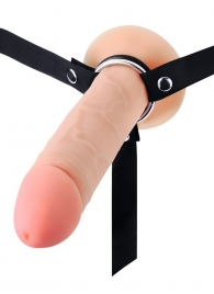 Мужской полый страпон на регулируемых ремешках - 22 см. - Sex Expert - купить с доставкой в Новокузнецке