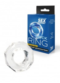 Прозрачное эрекционное кольцо в форме гайки - Sex Expert - в Новокузнецке купить с доставкой