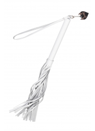 Белая кожаная плеть - 50 см. - Pecado - купить с доставкой в Новокузнецке