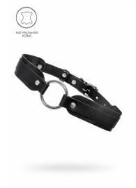 Черный кожаный чокер-ошейник со скруглёнными углами - Pecado - купить с доставкой в Новокузнецке