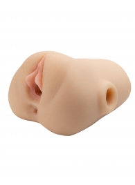 Телесный мастурбатор с вибрацией Double Pounder Vibrating Squeeze Stroker - Pipedream - в Новокузнецке купить с доставкой