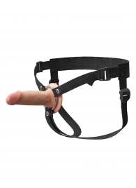 Телесный пустотелый фаллопротез 5’’ Hollow Silicone Strap-On - 14 см. - Pipedream - купить с доставкой в Новокузнецке