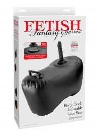 Черное надувное кресло с платформой для фиксации дилдо Body Dock Inflatable Love Seat - Pipedream - купить с доставкой в Новокузнецке