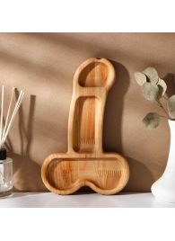 Деревянное блюдо для подачи в форме члена (25 х 16,5 х 1,7 см) - Сима-Ленд - купить с доставкой в Новокузнецке